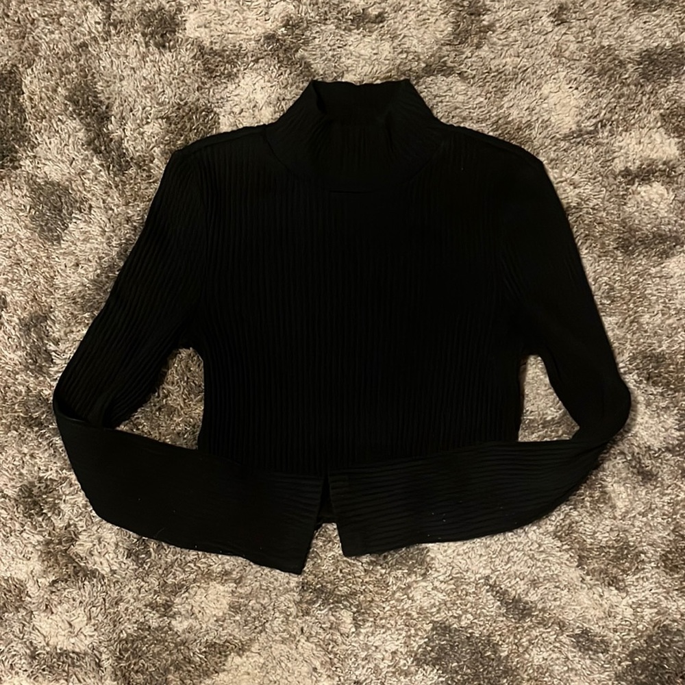 American Apparel Black Knit Crop Top